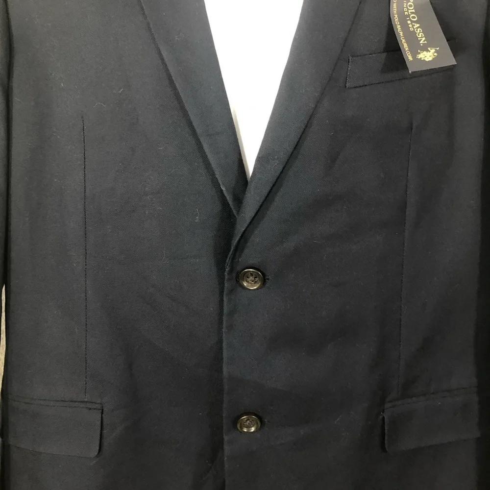 US Polo Assn. Navy Blue Blazer Sport Coat 44L
